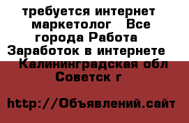 требуется интернет- маркетолог - Все города Работа » Заработок в интернете   . Калининградская обл.,Советск г.